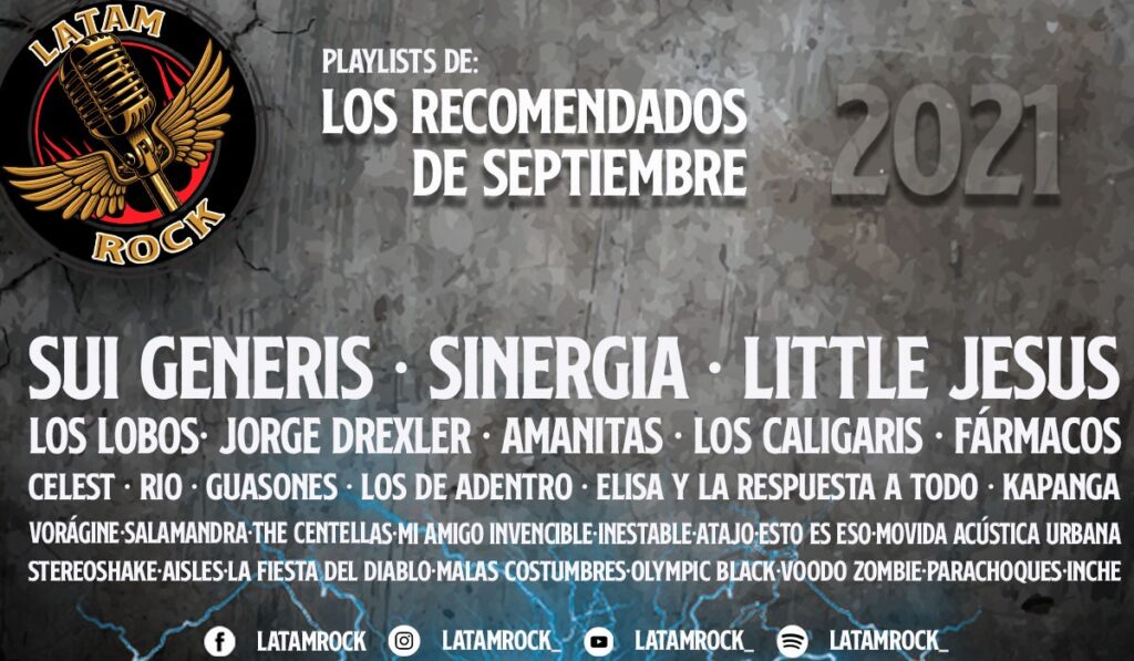 LatamRock septiembre: Disfruta una nueva playlist cargada de rock latino